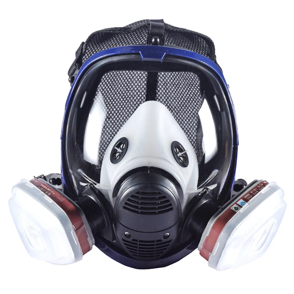 6800 7 in 1 Chemical Mask Gas Mask Dustproof Respirator Paint Pesticide Spray Silicone Full Face Filters for Laboratory Welding