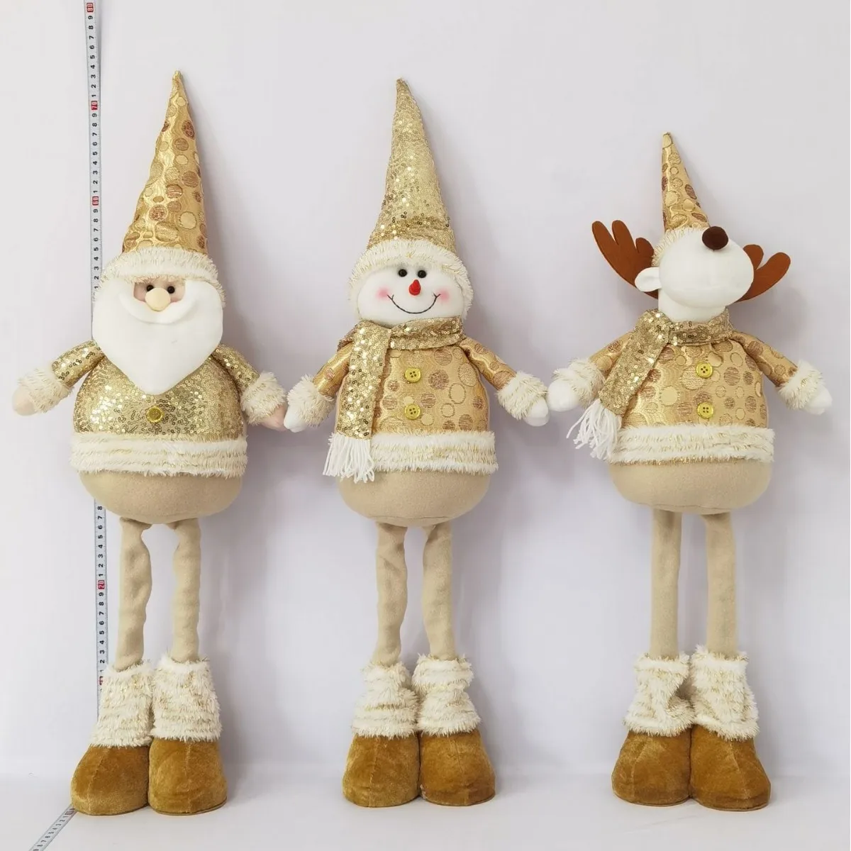 

Новый рождественский подарок, телескопические ножки, Санта-Клаус, снеговик, лось, вечерние куклы, рождественское украшение для дома