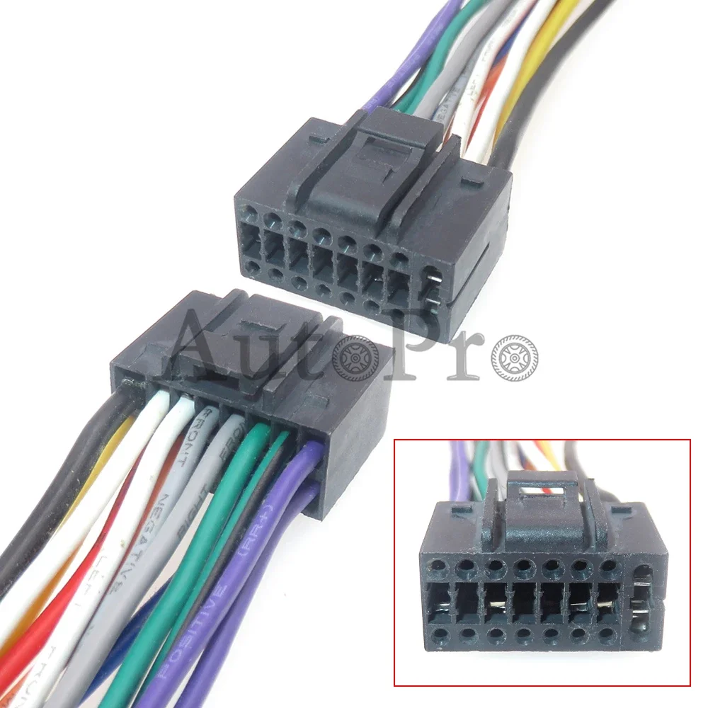 1 Juego de Adaptadores Universales de Cableado de Audio para Coche de 16 Orificios, Conector de Radio Estéreo CD para Kenwood