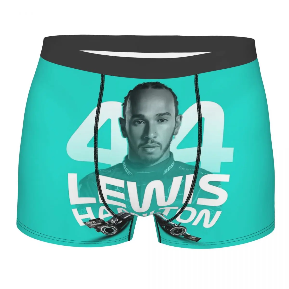 F1 Cool Race Car Competition Lewis Hamilton 44 Floor Racer Underpants Homme Panties Male Underwear Sexy Shorts Boxer Briefs