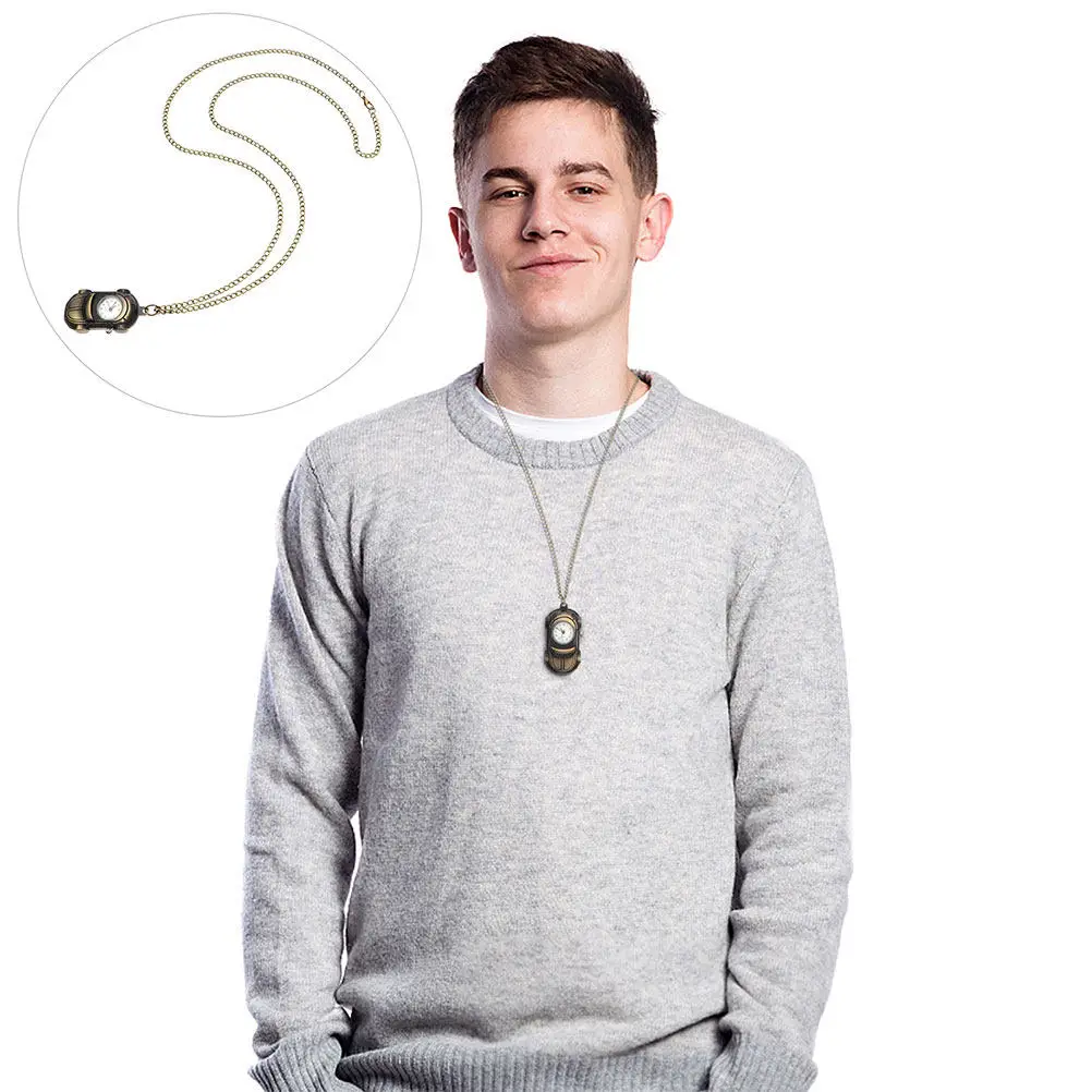 

2Pcs Vintage Car Hanging Pocket Watch Stylish Mechanical Watch for Men Women Graduation Gift Durable Titanium Lapel Watches