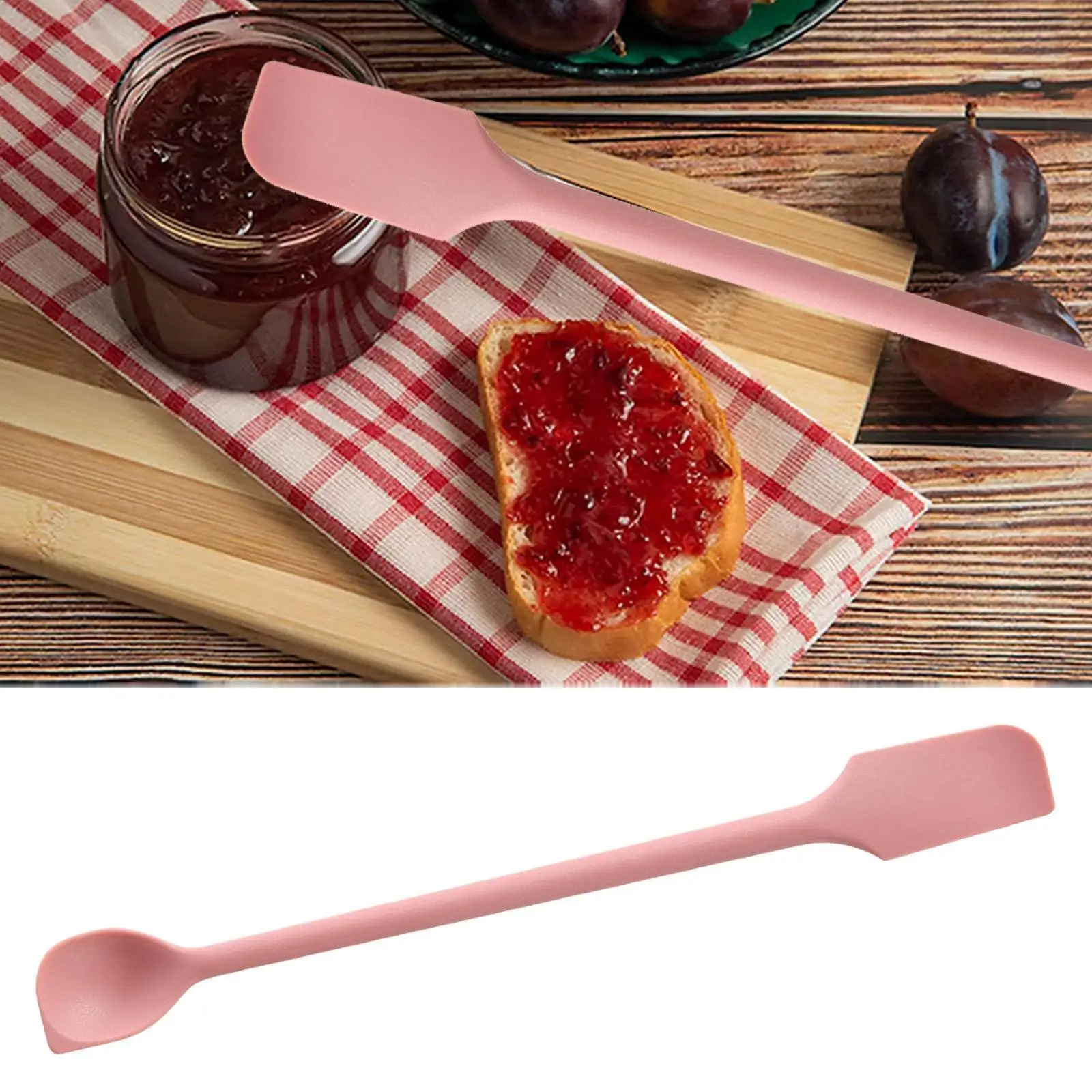 Silicone Spatulas Baking Spoon Cake Spoon Food Mixing for Liquid Foundation