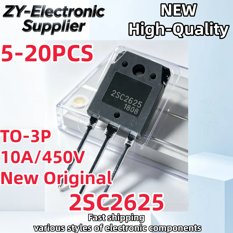 5-20Uds 100% New Original C2625  2SC2625 TO-3P 10A/450V High-Power Transistor Best Quality In Stock