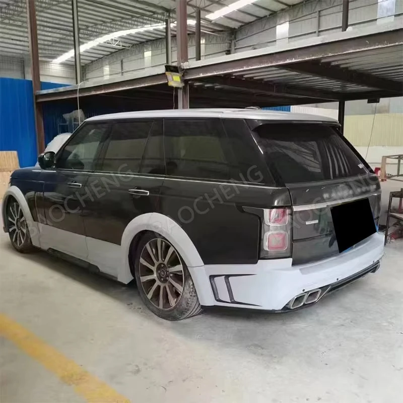 Gaya BC untuk Rang Rover Vogue 2013-2017 Pembaruan Gaya MSY Bumper Kap Mesin Rok Samping Kit Bodi Setengah Serat Karbon