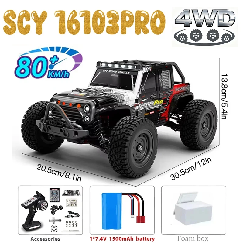 

4WD RC Car 70KM/H High Speed LED Remote Control Monster Truck for Kids Vs Wltoys144001 50KM/H Drift Off-Road Monster Truck