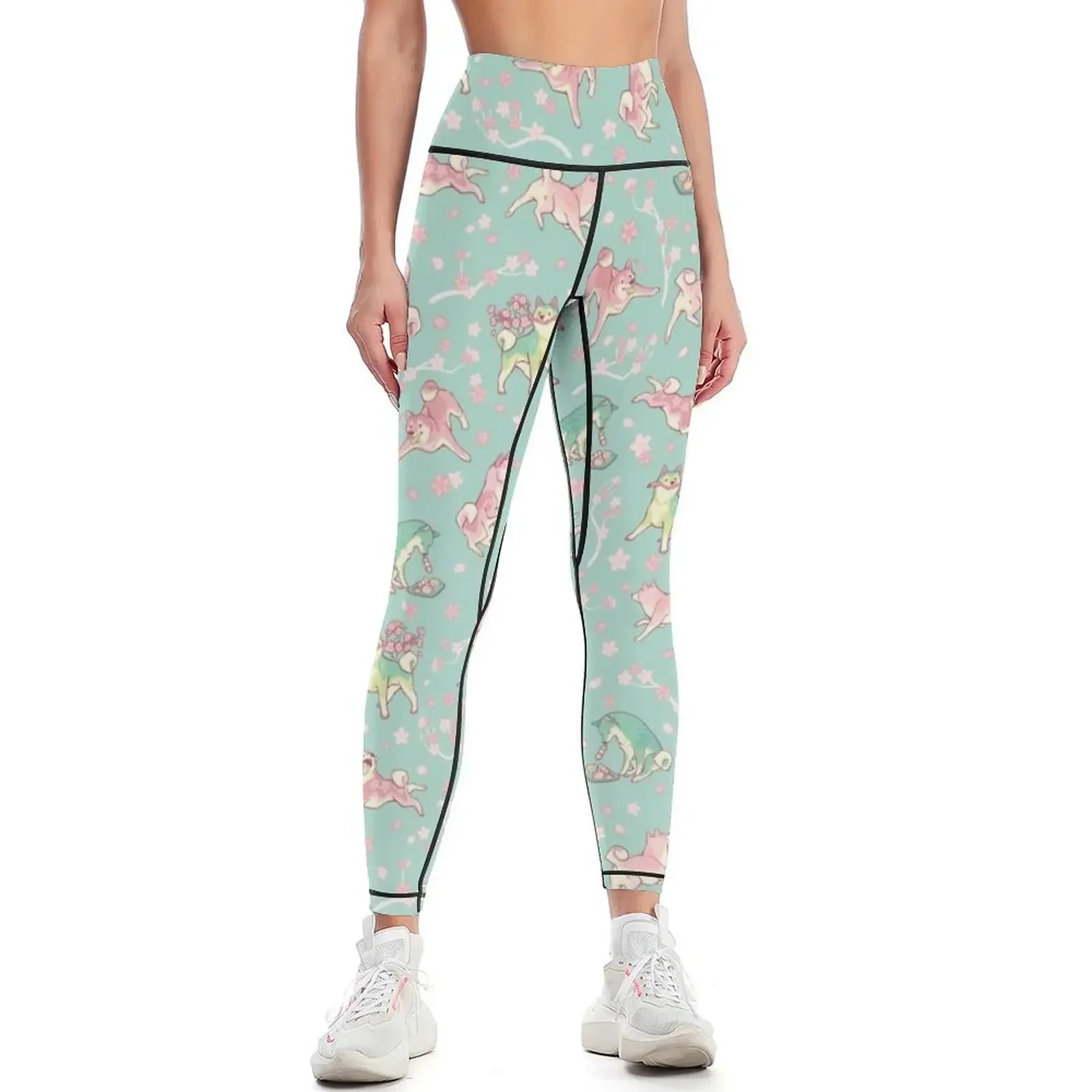 

Shibakura & Matchinu in mint Leggings Training pants high waist Women's tights Womens Leggings