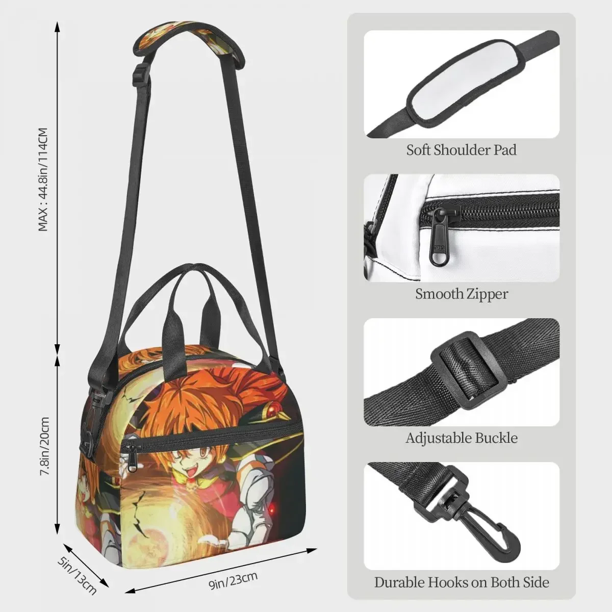 Lina Inverse Dragon Slave Slayers Insulated Lunch Bag for Kids School Cooler Thermal Box Tote Portable Lunch Boxes