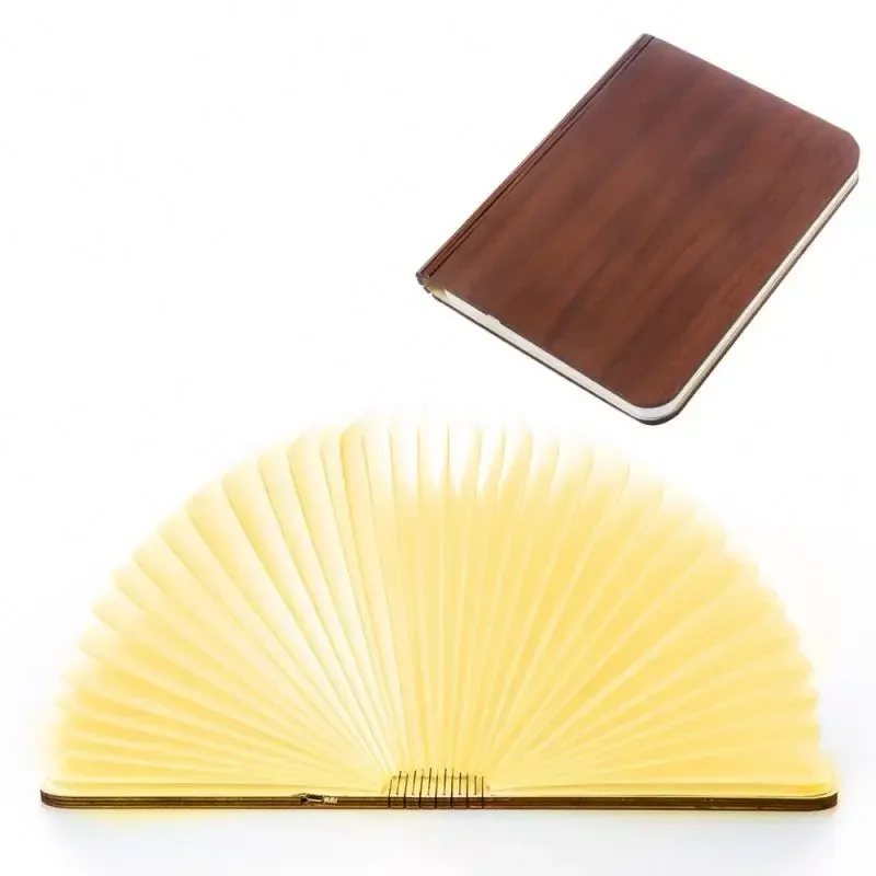 

led gift home decor book light wooden usb led folding rechargeable lumio book light lamp