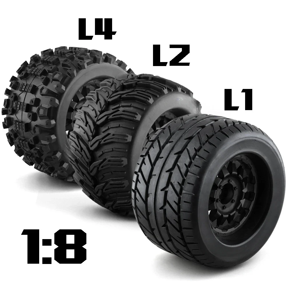 1/8 SCALE SUMMIT REVO XL MT Off Road Truck Wheels/Tires For TRAXXAS-S HPI Savage 5.9  4.6 Flux ARRMA MT410 3.8 MT E  F TRUCK