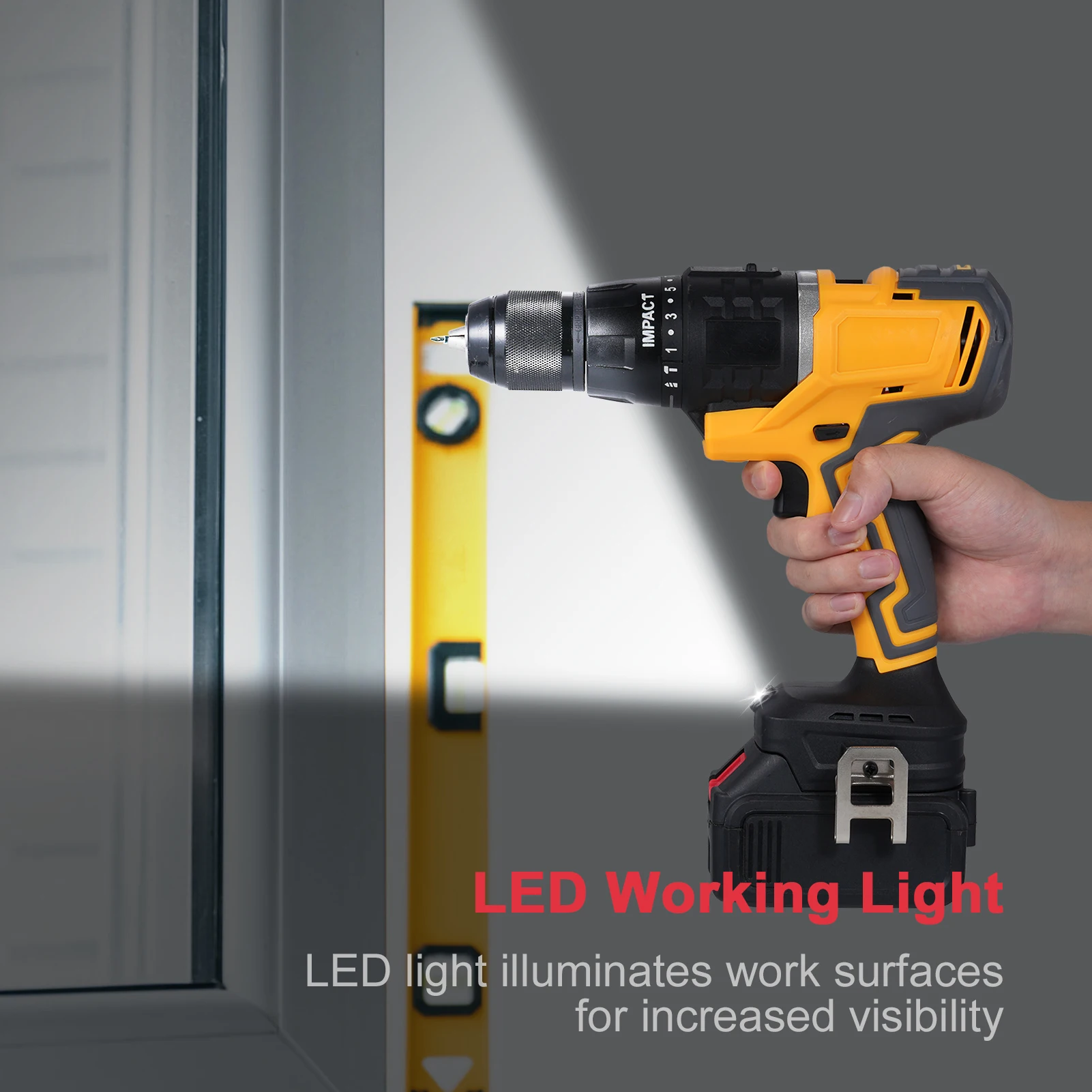 20Vコードレス電動工具コンボキット、電動ドリル、アングルグラインダー、2-in-1コードレス電動工具セット、穴あけ、切断、研磨用