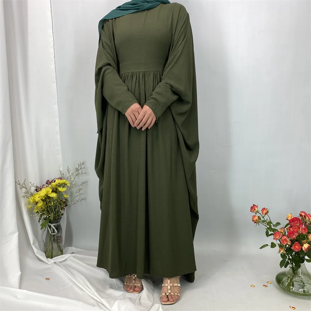 

Eid Modest Abaya Ramadan Muslim Women Batwing Dress Loose Robe Kaftan Islamic Clothing Ramadan Musulman Femme Caftan Arab Dubai