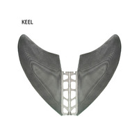 NEW KEEL Surf Fins Tail Rudder FUTURE Gray & Black Epoxy Fiberglass CNC Crafted Surfboard Fins
