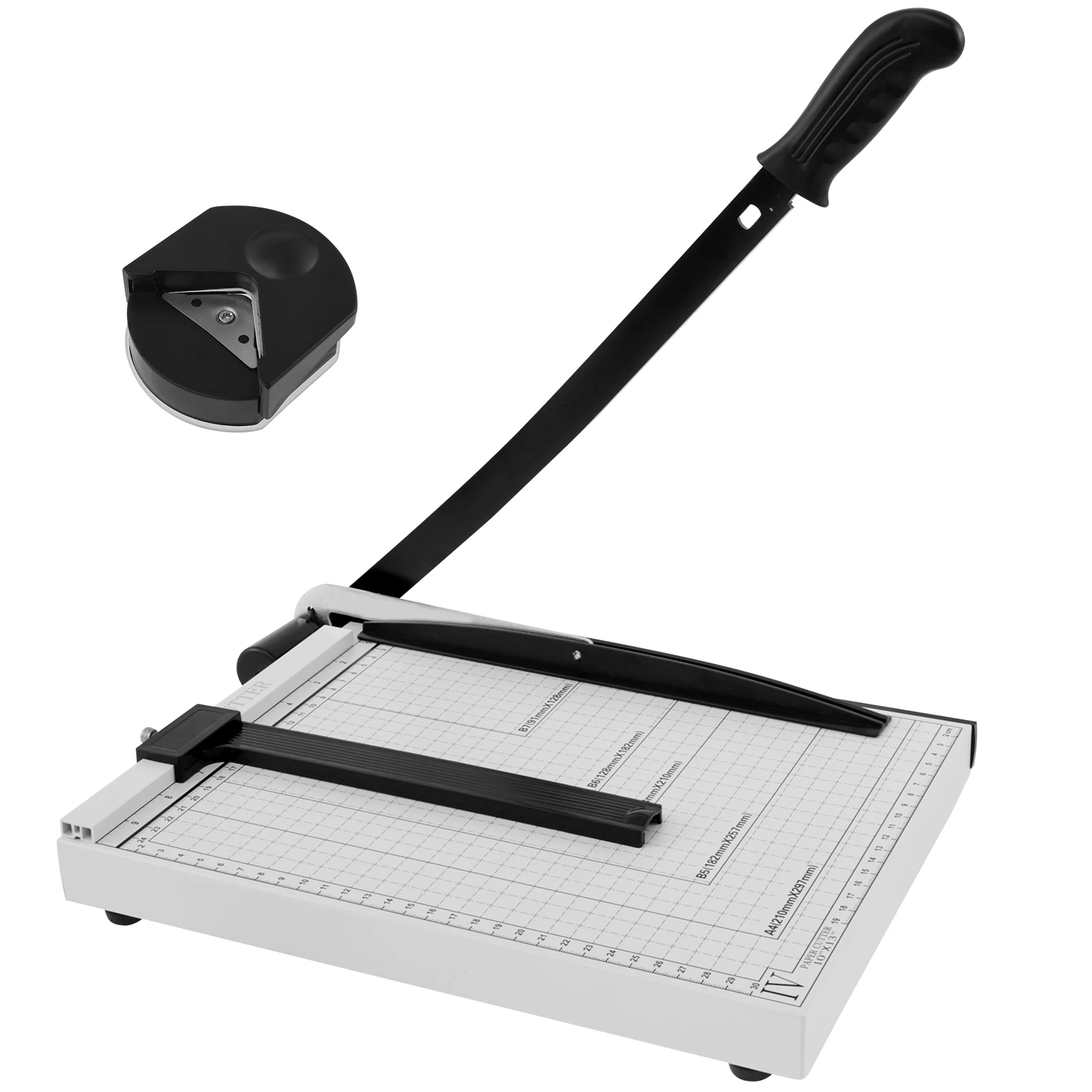 Papierschneidewerkzeug, Metallklingenmaschine, Papierschneider mit Klingenverschluss für Karton, Fotos, Postkarten, Basteln, Bürobedarf