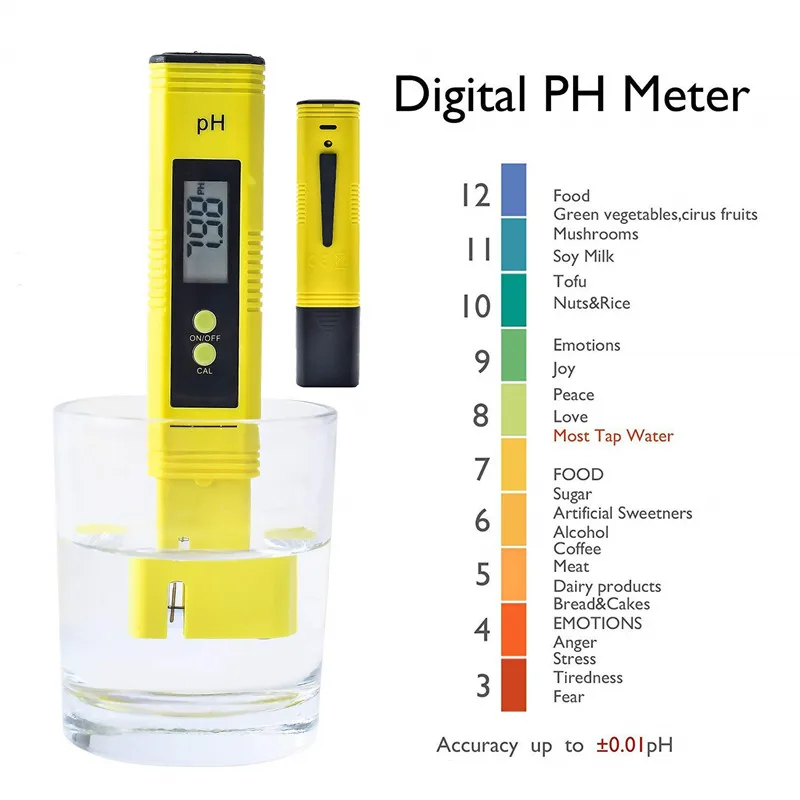 PH Meter Pen of Tester High Accuracy Digital LCD Accuracy 0.01 Aquarium Pool Water Wine Urine Automatic Calibration