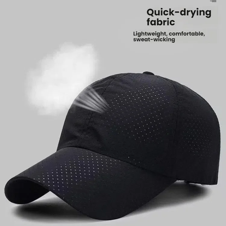 Outdoor-Sonnenhut für Herren, ideal für den Sommer, zum Angeln, als Baseballkappe oder Laufkappe, Originaldesign, dünne, schnelltrocknende und atmungsaktive Kappe. – Detail 1
