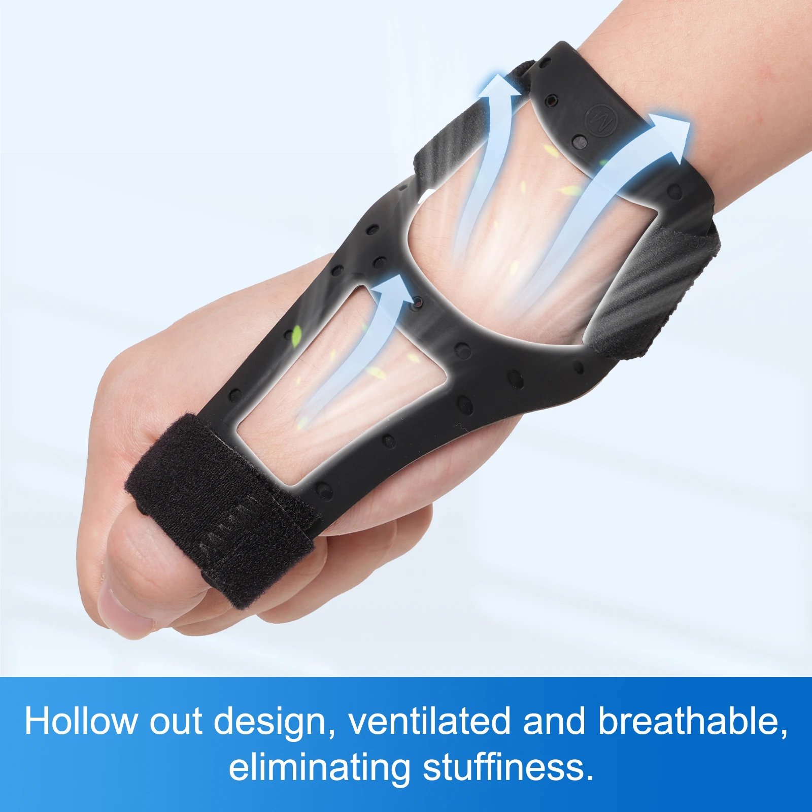 VELPEAU Silicone Thumb Support Brace for Tendonitis, Arthritis, Trigger Finger Splint Waterproof Stable and Fits Both Hands