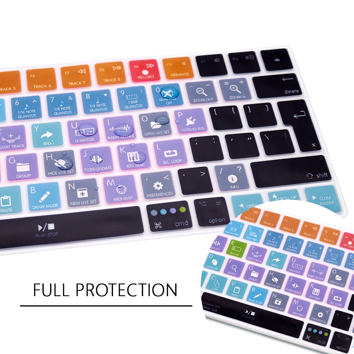 Shortcut Hotkey Silicone Keyboard Cover Skin For Apple iMac Wireless Magic Keyboard 2nd Gen MLA22LL/A Model A1644 EU Layout