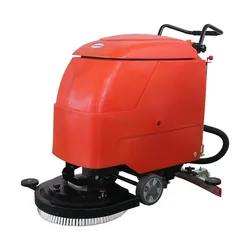 CANMAX Manufacturer Small Construction Site Electric Automatic Clean Hand Push Scrubber Machine Pavement Floor Spin Scrubber