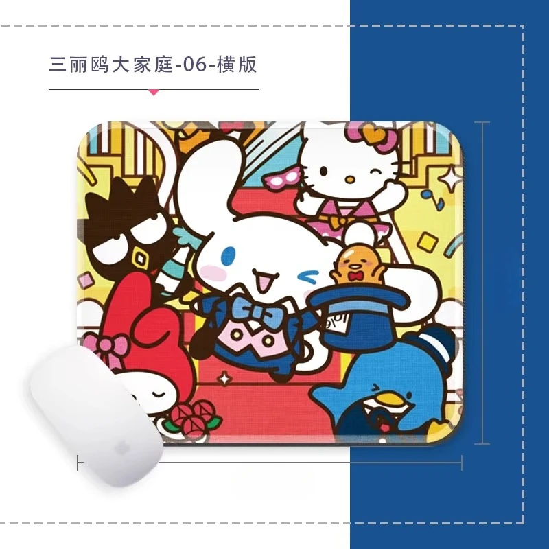 

Cartoon Creative Leather Mousepad Small Computer Office Personalized Sanrio Character Large Summary Waterproof Leather Mouse Pad