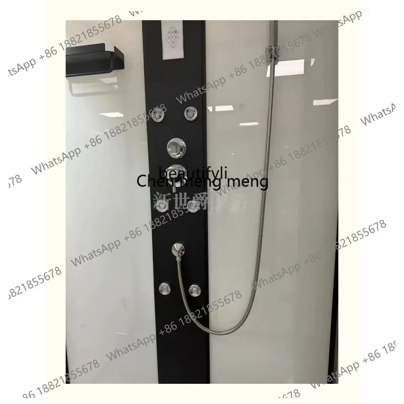 LHY26ss Modern Light Luxury Overall Shower Room Partition Rectangular Glass Bathroom Home Small Apartment Integrated Bath