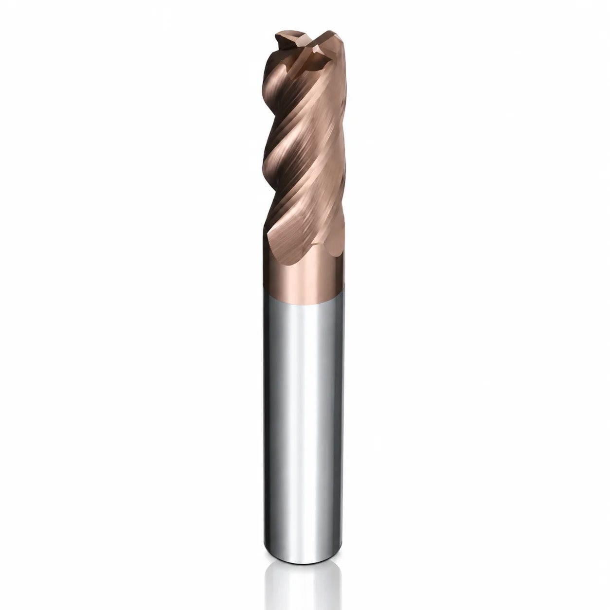 4 Flute HRC55 Carbide Corner Radius End Mill Bull Nose CNC Milling Cutter Coated Extended Length R0.2 R0.5 R1 R2 R3 For Steel