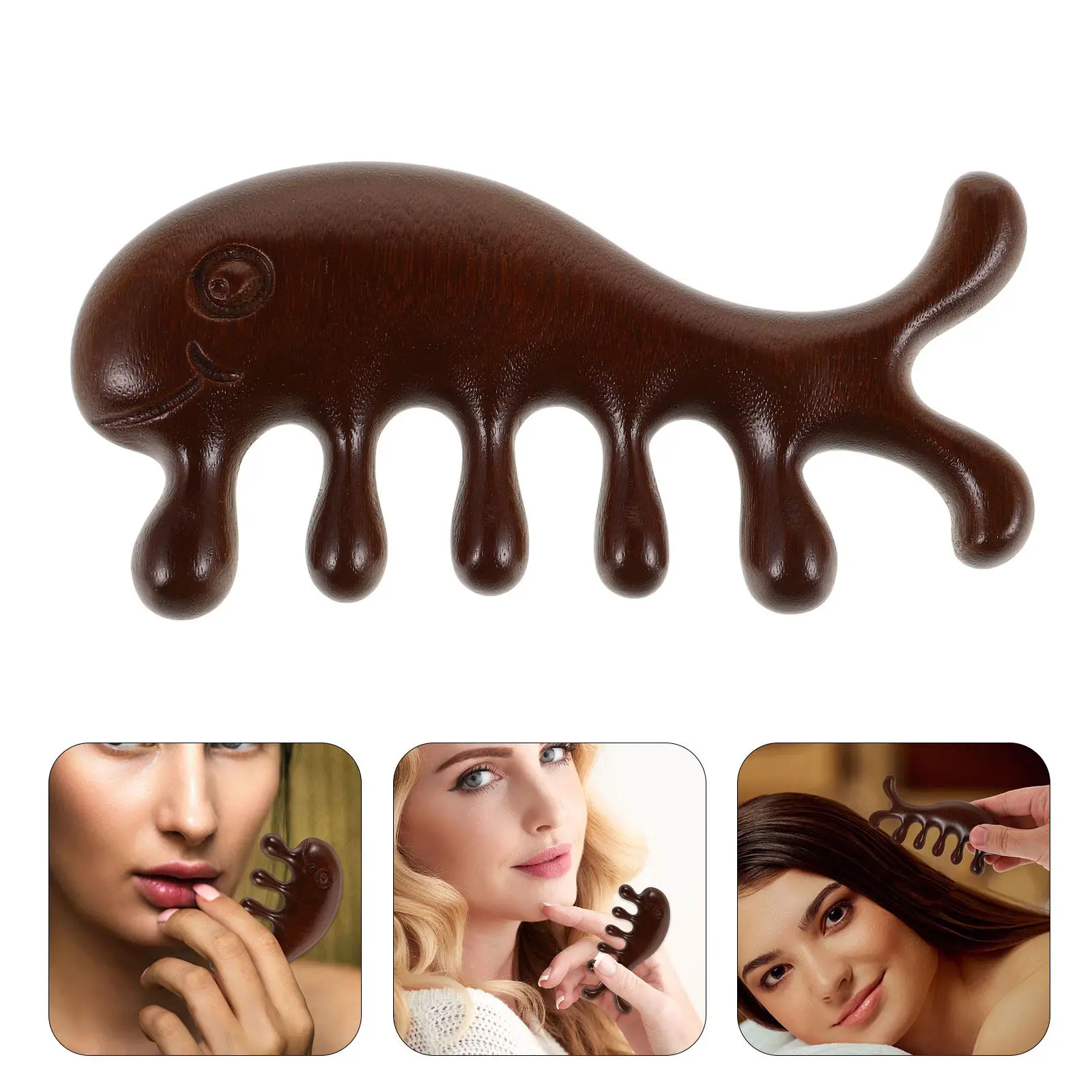 

Деревянная массажная расческа для стимулирования роста волос, снятия головной боли и стресса, успокаивающая терапия для головы, инструмент для ежедневного ухода