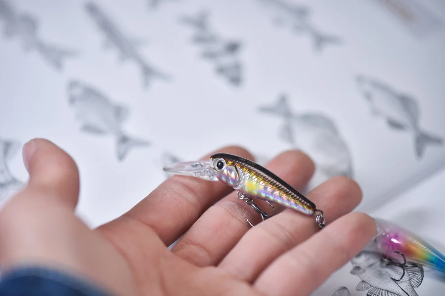 1Pcs Schwimmende Angeln Lockt Minnow Harten Köder 40mm 3g Hochfrequenz Schaukel Wobbler Crankbait Karpfen Barsch stecker Angelgerät – Detail 33