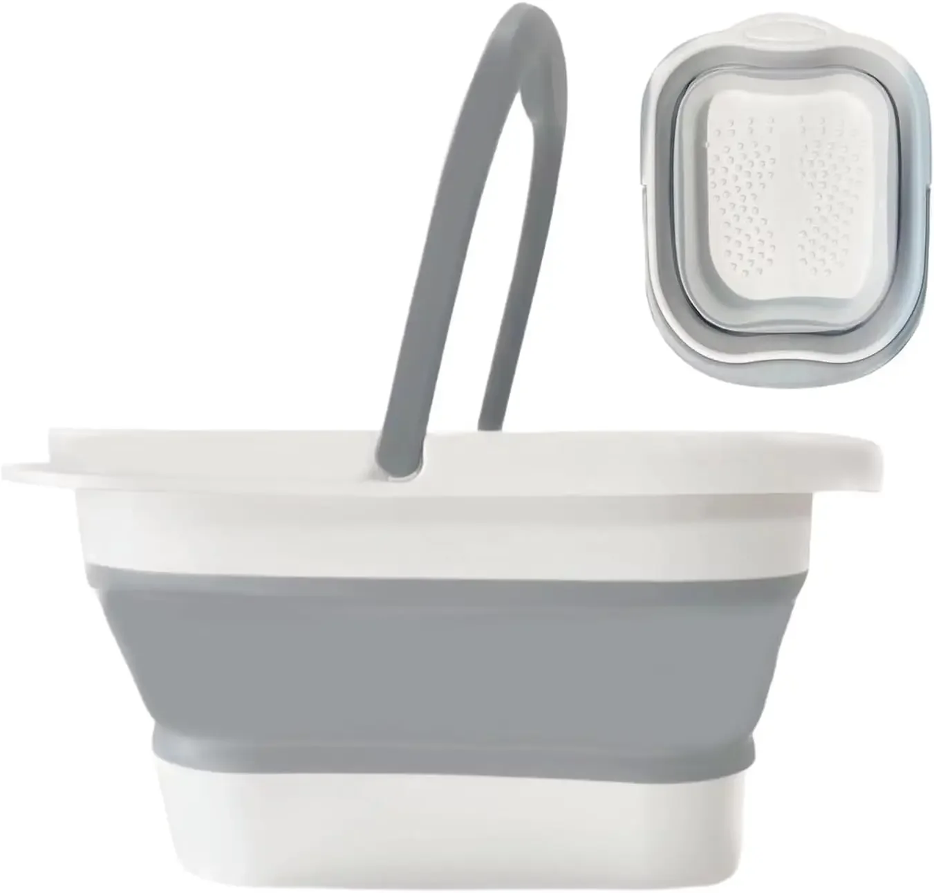 

Collapsible Foot Spa Bath Massager for Dry Cracked Feet, Soaking Tub with Acupoint Massage and Handle
