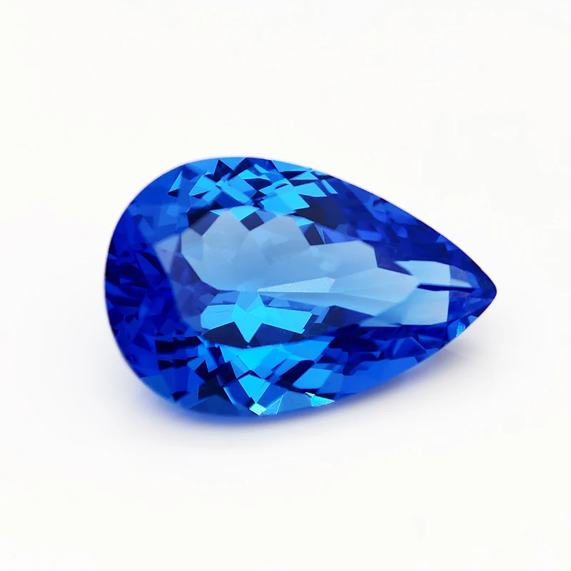 NEW Pear Shape Blue Cobalt Spinel Loose Gemstone Diamond for Jewelry Making