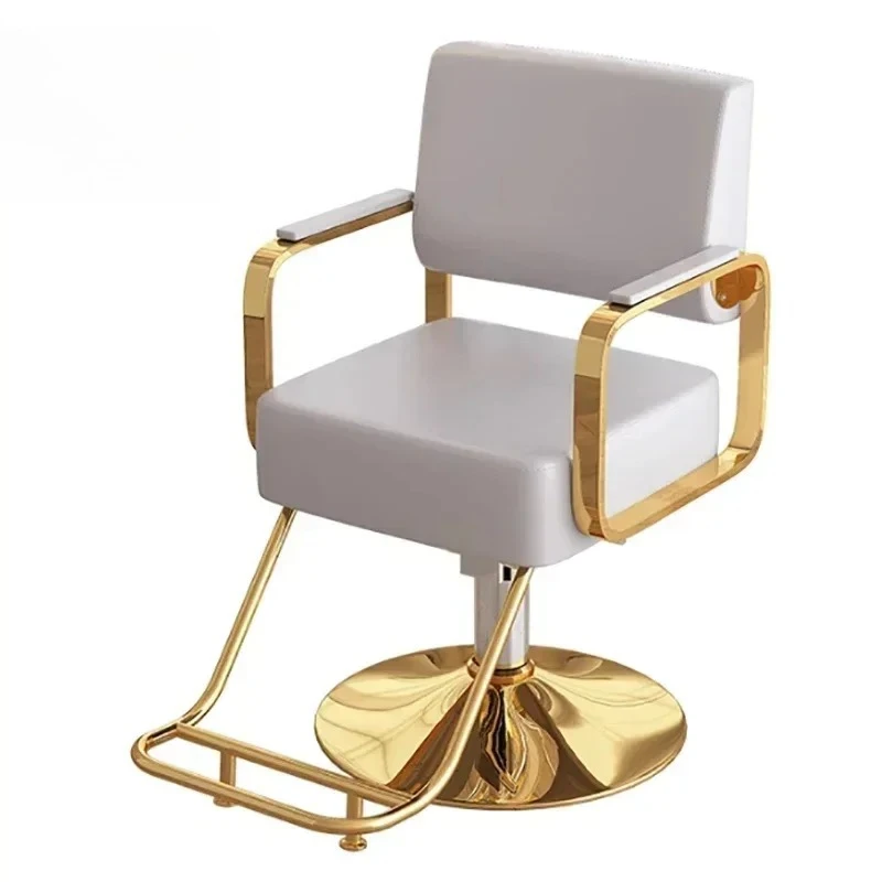 #Barbershop Styling Barber Chairs Luxury Equipment Ergonomic Salon Chair Round Beauty Sillones Para Barbería Salon Furniture