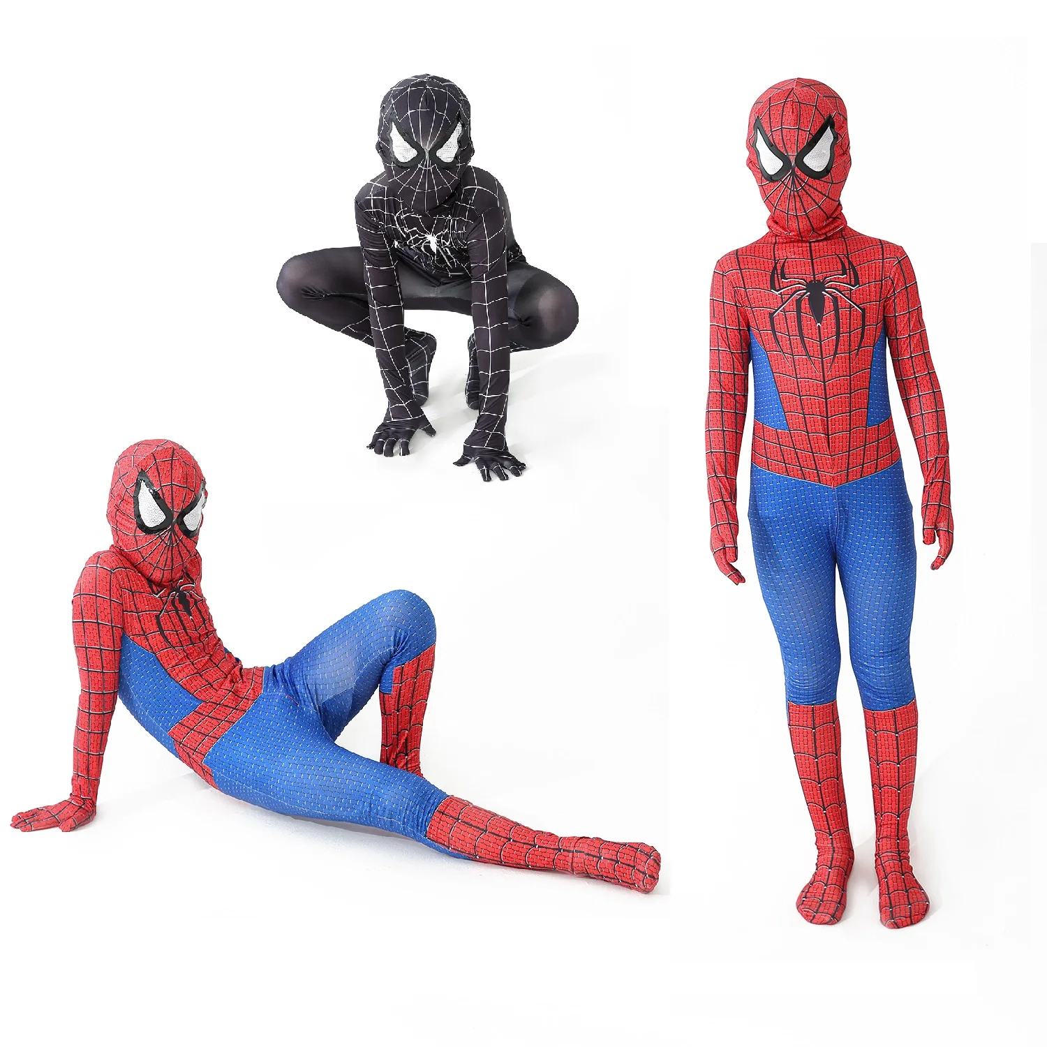 New Miles Morales Far From Home Cosplay Costume Zentai Spiderman Costume Superhero Bodysuit Spandex Suit for Kids Custom Made