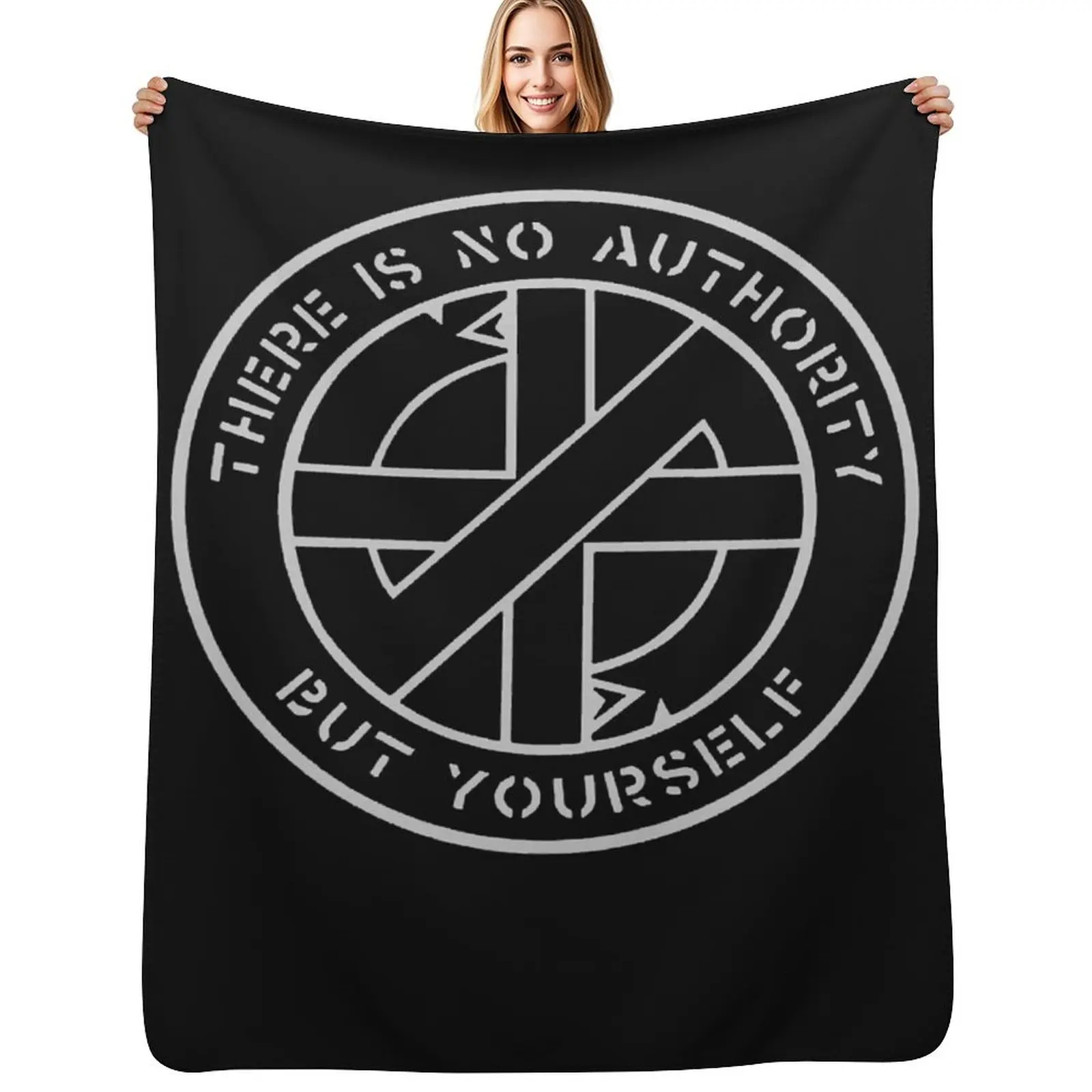 

Crass - There Is No Authority But Yourself Throw Blanket All Season Soft Lightweight Blanket for Home