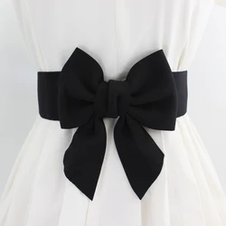 Fashion Women Big Bow Waistband Elastic Wide Stretch Waist Belt Belts Straps For Girls Clothes Dress Belt Waistband Accessories