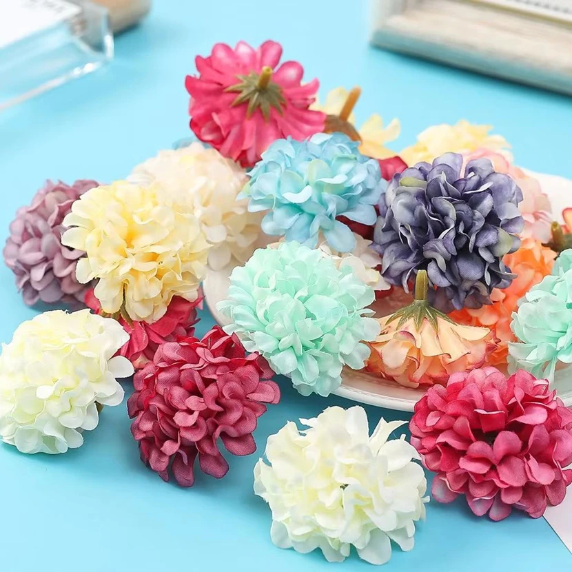 Artificial Flowers Ball Material Silks Carnation Wedding Decorative Wreath Festival Home Vases Table Bride Brooch DIY Gift Boxes