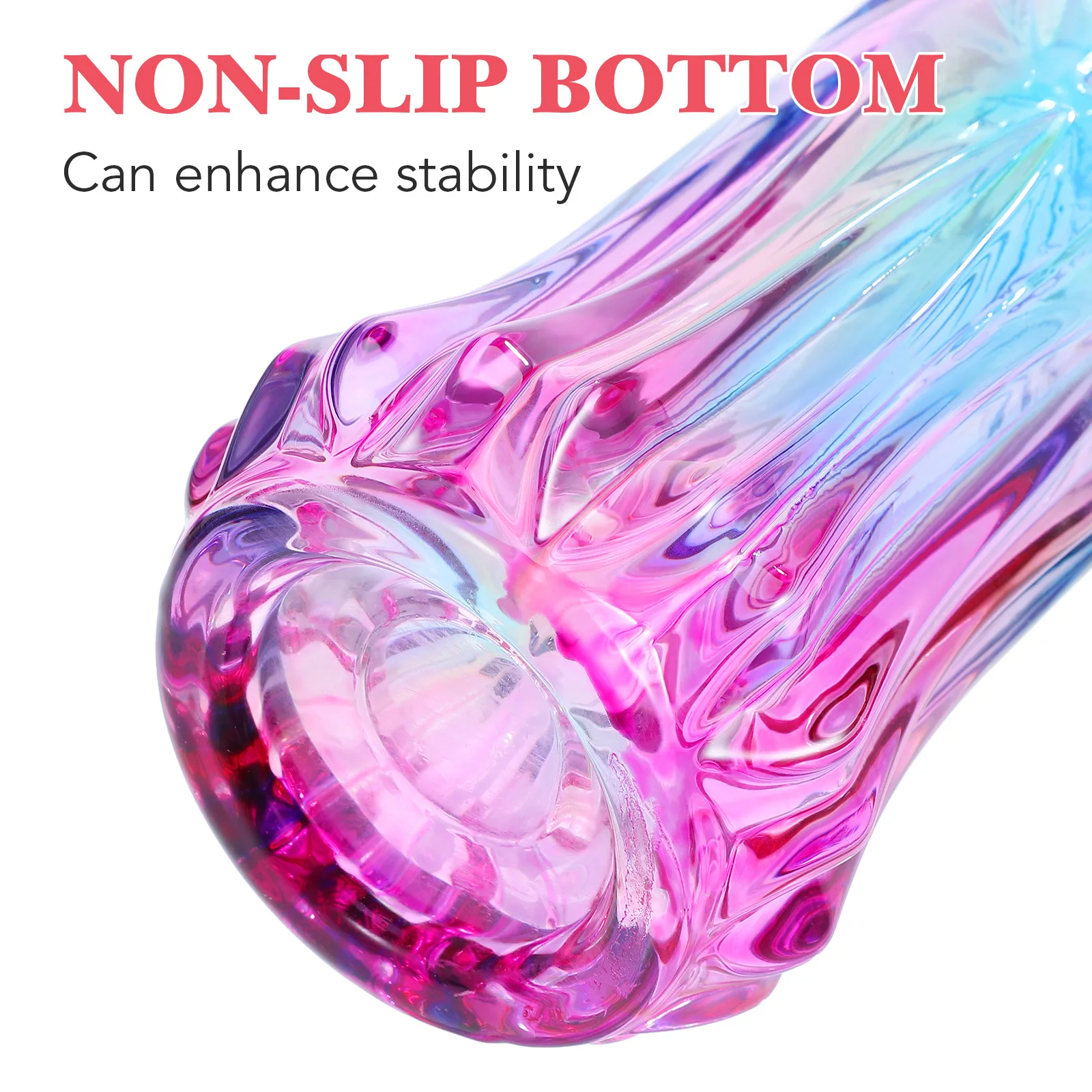 แจกันแก้วสีสันสดใส แจกันคริสตัลใส สำหรับตกแต่งโต๊ะอาหาร เคาน์เตอร์ แจกันดอกไม้ แจกันต้นไม้