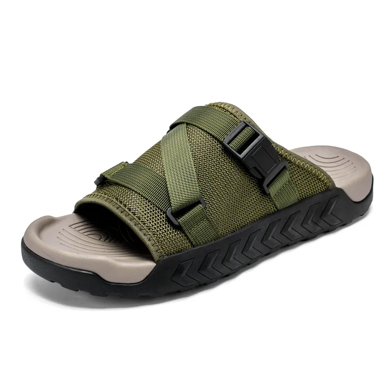 

Men's Casual Canvas Slippers Summer Outdoor Men's Beach Sandals Soft Soled Men's Shoes