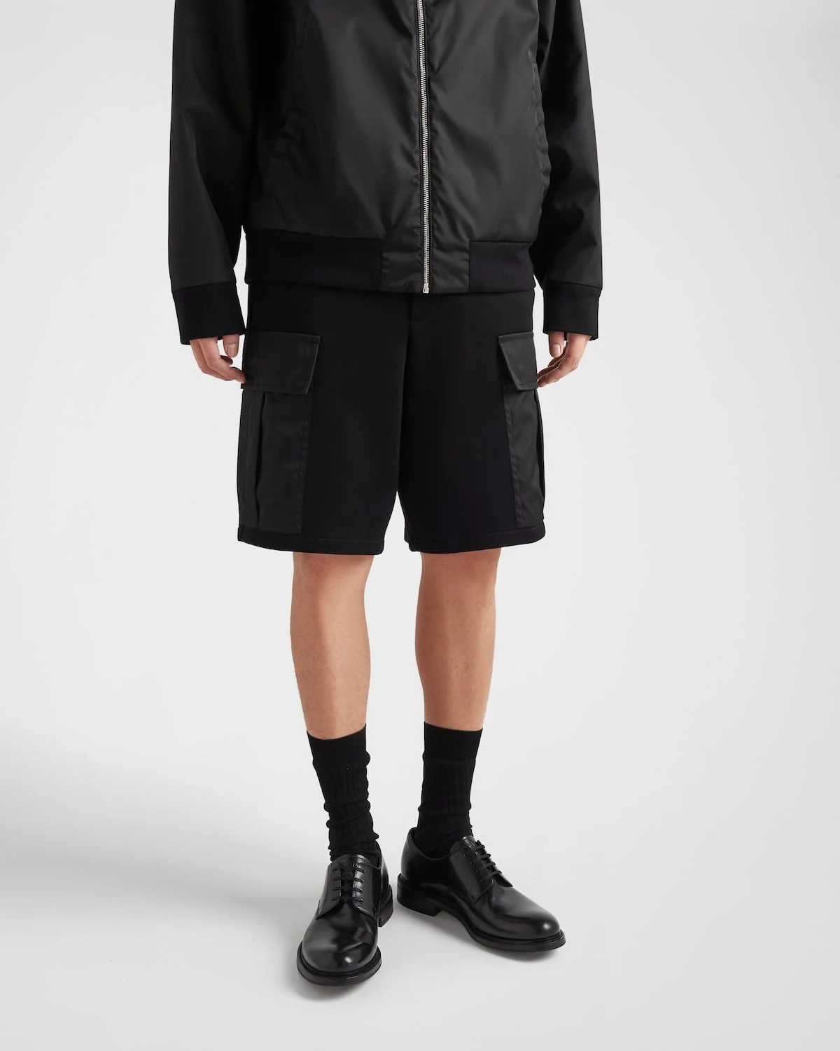 

Men's new spring and summer cotton with recycled nylon casual shorts loose straight cut 70% cotton 30% polyamide