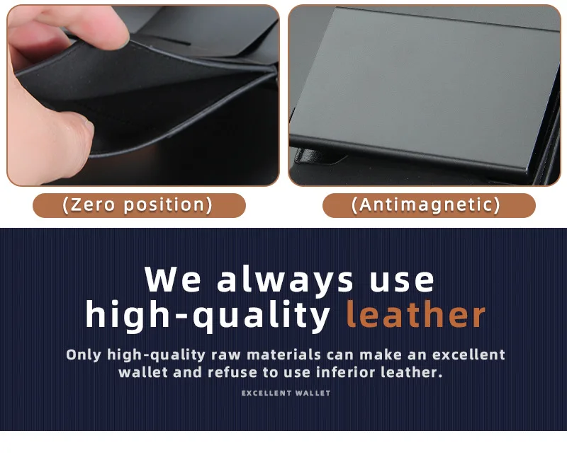 Business Magnetic Card Solt Case for Magsafe Functions Phone Case Card Holder Wallet Luxury PU Leather Men Slim Purses Pocket
