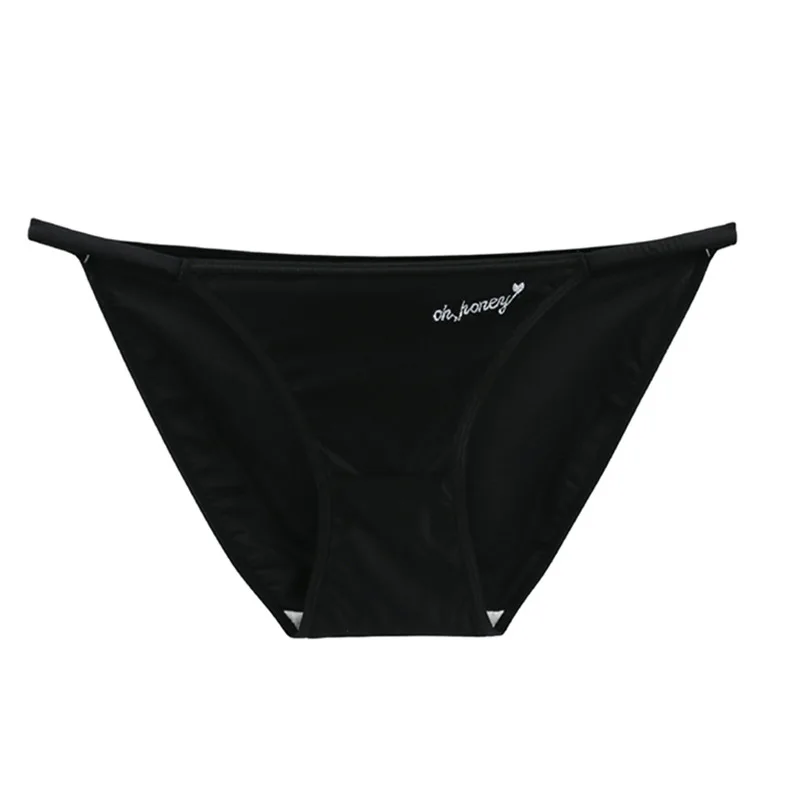 SP&CITY Spicy Girl Ice Silk Embroidery Sexy Women’s Underwear Solid Color Breathable Cotton Crotch Satin Panties Seamless Briefs image 5