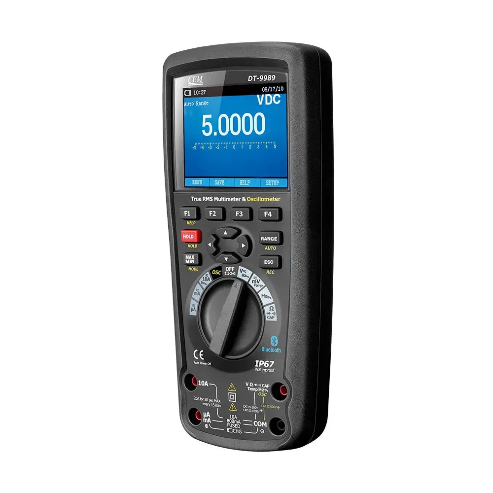 CEM DT-9989 Professional True RMS Industrial Digital Oscilloscope Multimeter Portable With TFT Color LCD Display