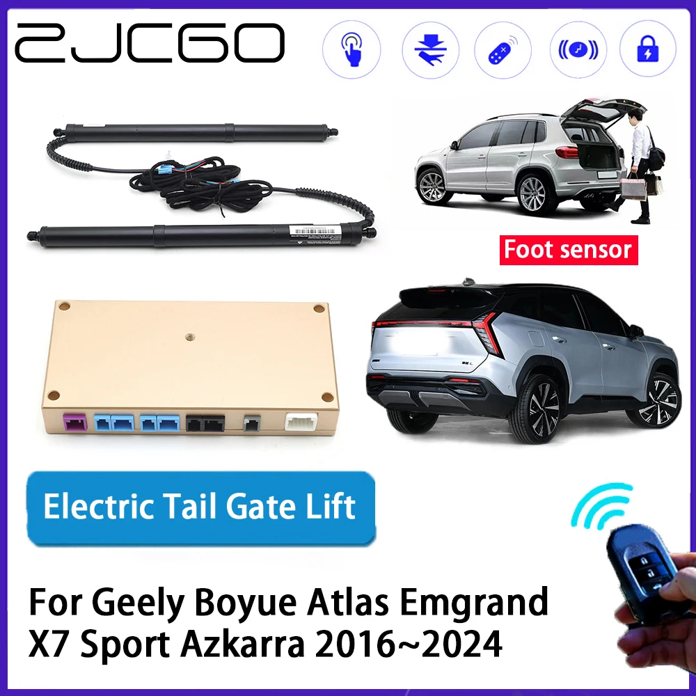 ZJCGO-ascensor de puerta trasera eléctrico inteligente para maletero de coche, puerta trasera automática para Geely Boyue Atlas Emgrand X7 Sport Azkarra 2016 ~ 2024