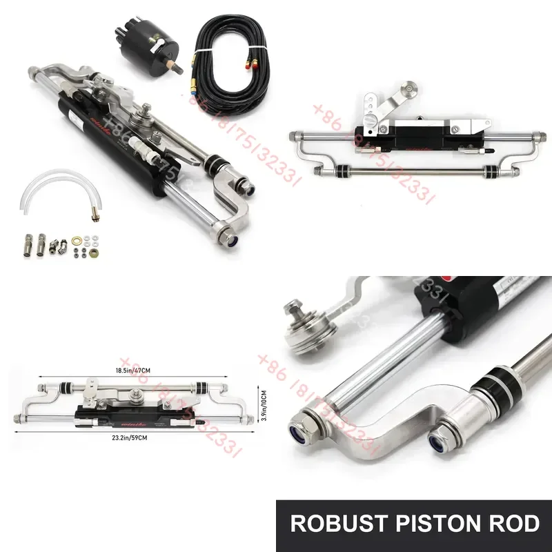 

ZA0350 Hydraulic Steering Cylinder for Marine Outboard Motor Ship Steering System Kit Rudder Hydraulic Control Marine