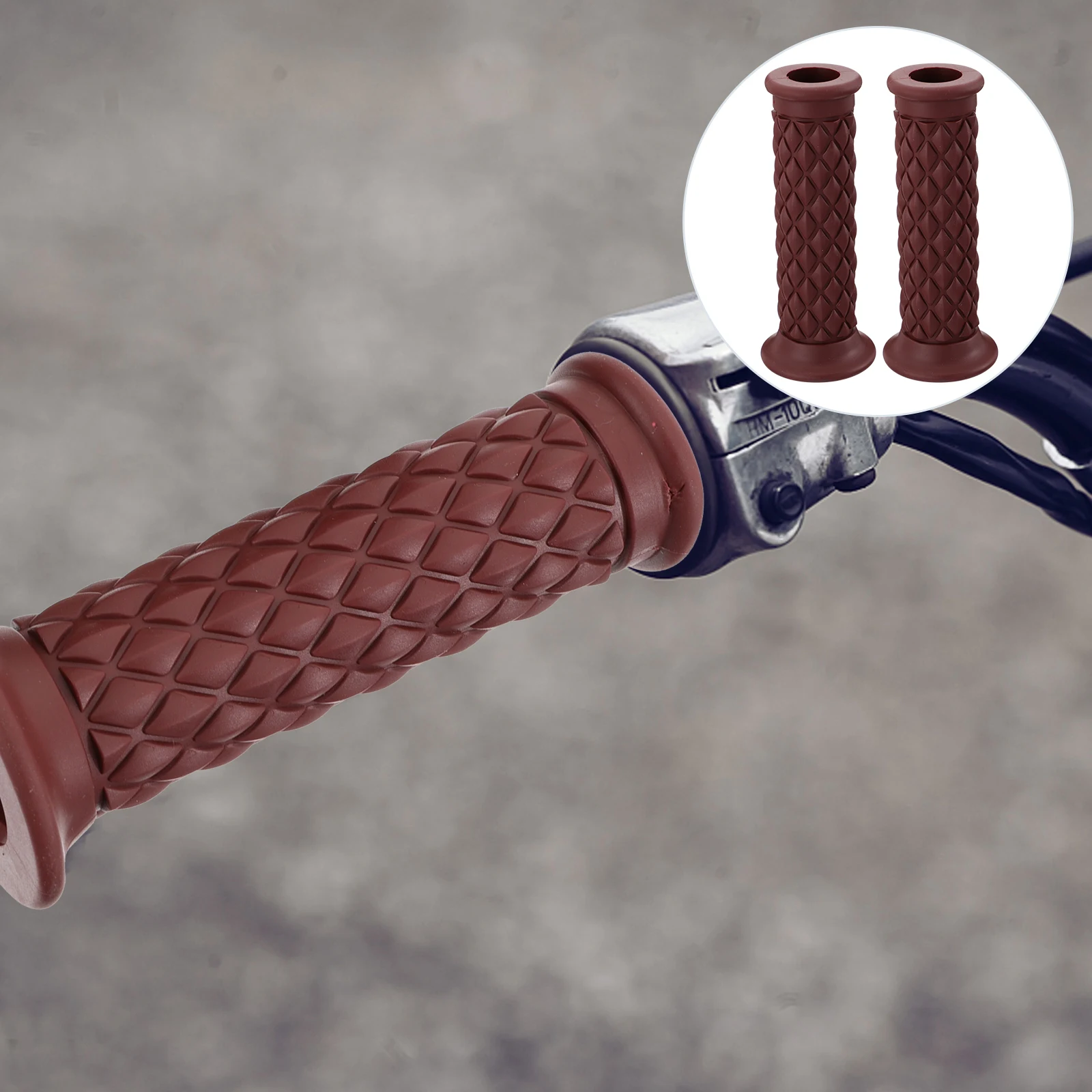 

Rubber Motorcycle H Grips Anti Skid Durable Easy Install Replacement Parts For Bike Throttle Grip Covers