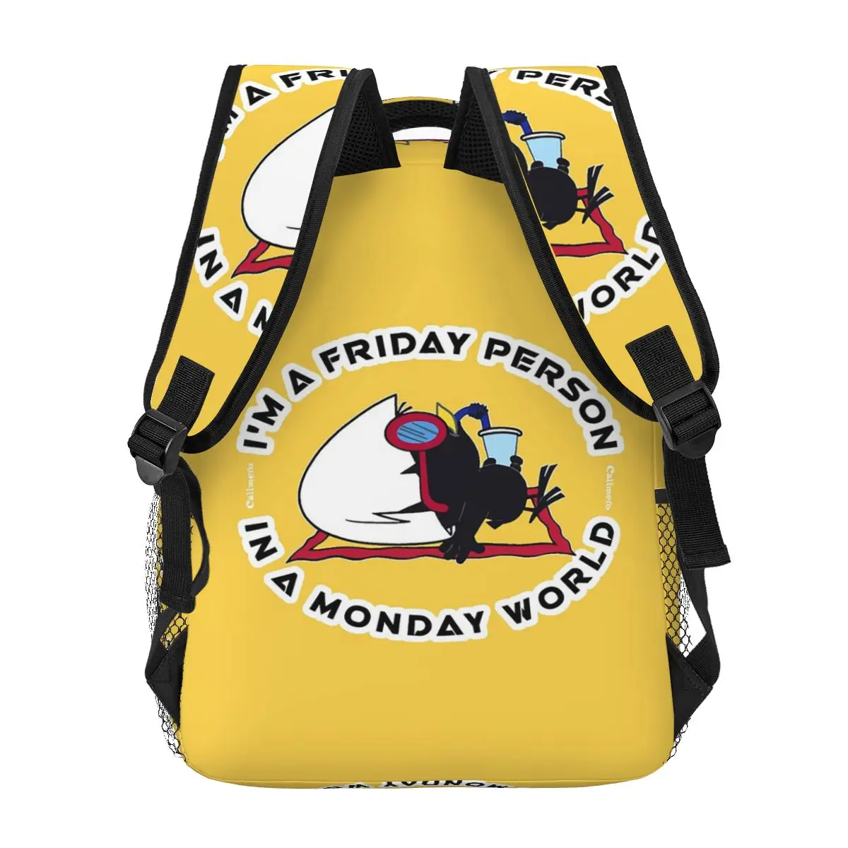 Calimero Friday Person In A Monday World Backpack Hot Sale Daypack Boys Girls BookBag School Bag Shoulder Bags for Men Women