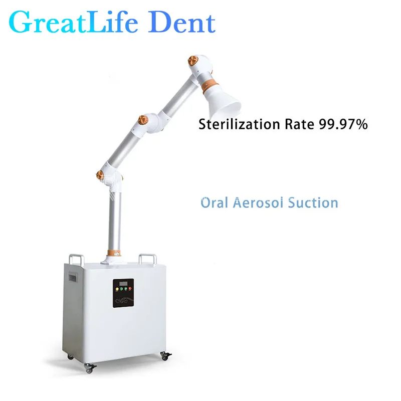 

GreatLife Dent Dental Aerosol Suction Machine Portable Oral Suction Machine with 4 Layers UV High HEPA Filtration