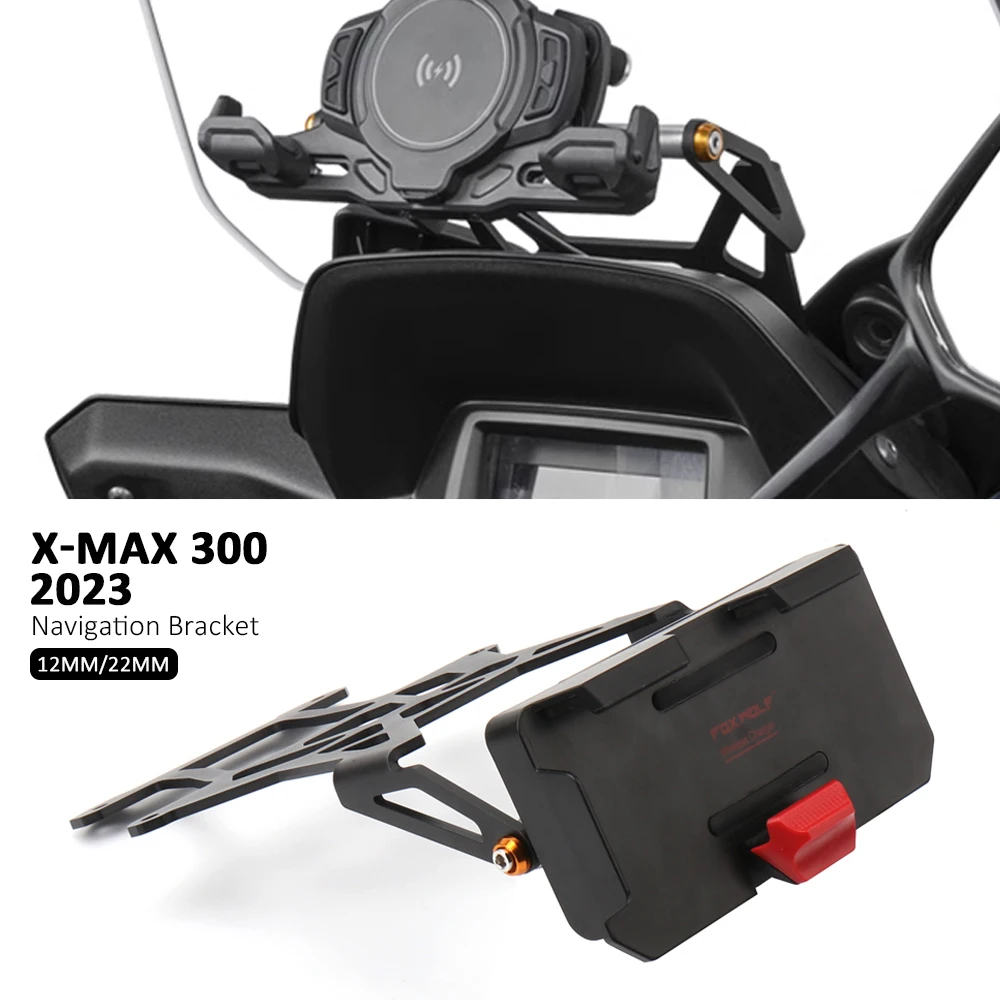 Motorcycle Windshield Stand Holder Phone Mobile Phone GPS Navigation Bracket For Yamaha X-MAX300 X-MAX 300 XMAX 300 2023-