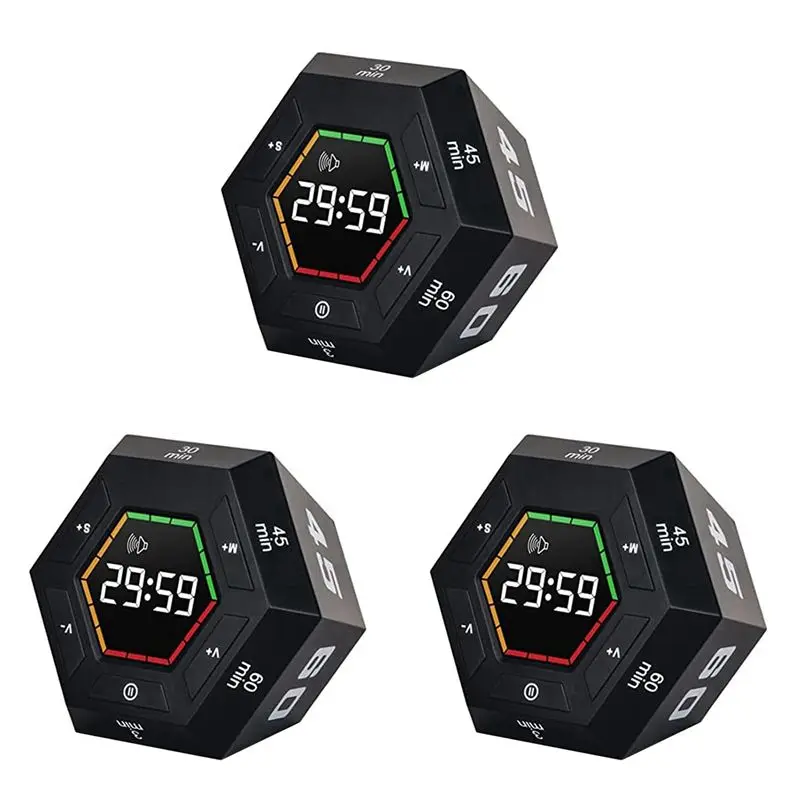 BAAG-3X Pomodoro Timer, Productivity Timer,3, 5, 15, 30, 45, 60 Minute Preset Smart Countdown Timer, Time Management Tool