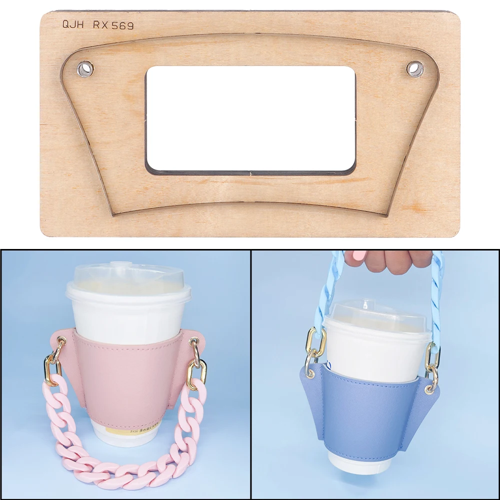 DIY Leather Craft Tools Milk Tea Cup Molds Portable And Reusable Beverage Carriers Car Cold And Hot Beverages Carrying Brackets