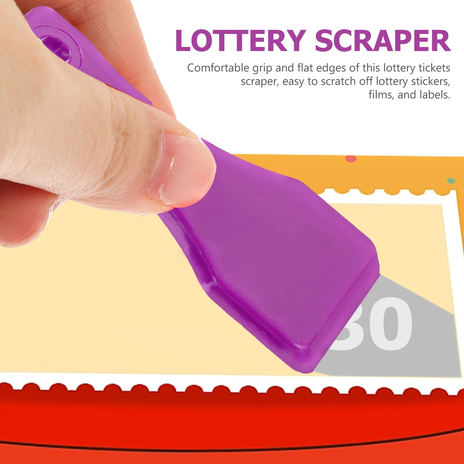 

10Pcs Portable Scraper Tool for tickets Heavy Duty Scratch Device Smooth Touch Lightweight Convenient Storage for Daily