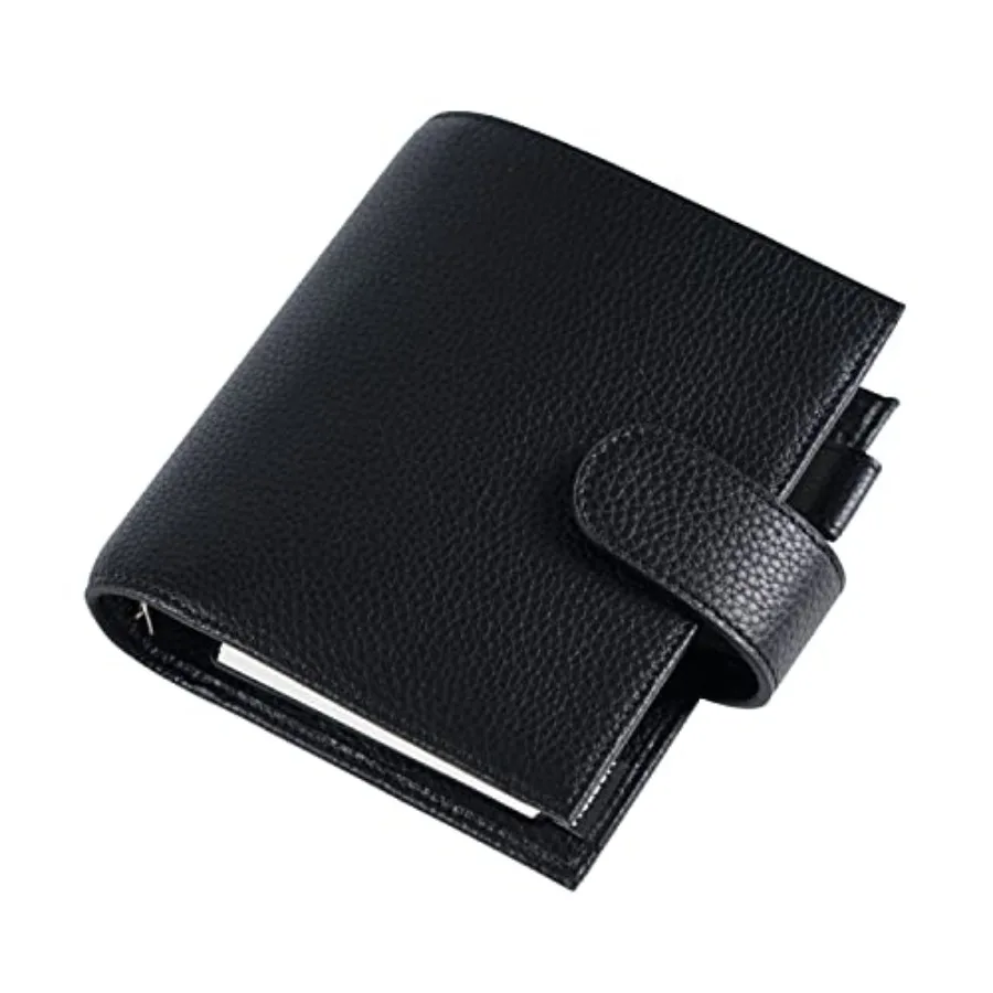 

Pocket Luxe Rings Planner - Genuine Leather Binder Organizer 30mm Ring